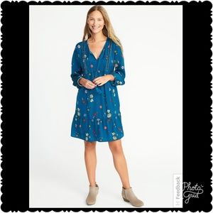 Old Navy Velvet-Trim Swing Dress NWT